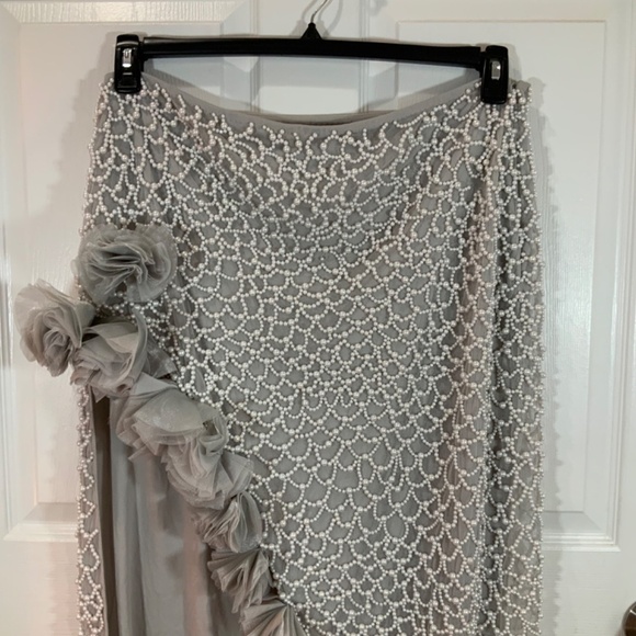ASOS Luxe Pearl Embellished Skirt Size… - Picture 2 of 10